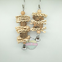 Parrot toy grass choreography log bell pepper string parrot nibbling toy HND0955 suitable for small and medium parrots