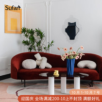 Shu Fan sofa living room small apartment fabric sofa Nordic modern simple light luxury three four people complete