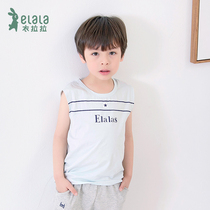 Lala summer 1-9 years old children sleeveless T-shirt single boy thin vest medium and large childrens body shirt jacket foreign style