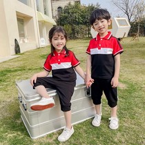 Belan Senma Kindergarten Clothing Summer Clothing College Games Class Clothing for Boys and Girls Pure Cotton Teachers Short Sleeve Suit Small