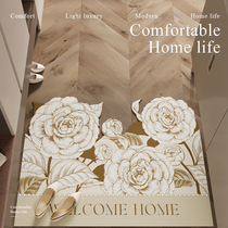 Los American light luxurious entry mat waterproof anti-slip washable cut into door mat leather footbed Home