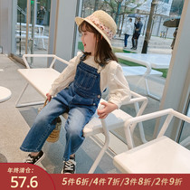 Little pudding baby baby baby pants 2021 new girls autumn dress pants children jeans tide