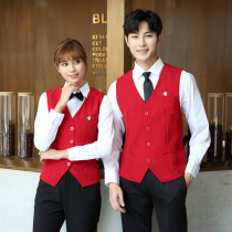 KTV nightclub lodman waiter overalls uniform autumn and winter restaurant front desk cashier vest female