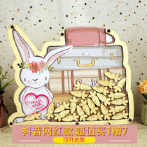 Fairy tale signature board book sign-in frame Tree Table book wedding ceremony birthday annual meeting business layout love wood chip creativity