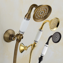 Bathroom handheld shower head shower head water heater single flower drying shower head hose wall seat