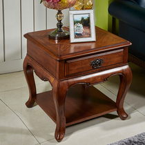 A few corners on the side American sofa side table Simple bedside table Living room telephone table Solid wood sofa cabinet side cabinet Bedside table