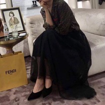 I am Capricorn solid lining skirt yarn skirt medium-long solid color skirt loose and comfortable Spot sold out without compensation