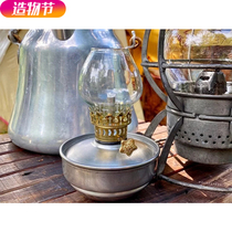 Classic wild camping barbecue Classic ancient props brass matte oil lamp camp atmosphere lamp