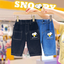 Snoopy boys jeans autumn childrens pants mens spring and autumn womens autumn childrens trousers childrens clothing tide fashion