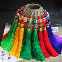 Original Yunnan ethnic style features exaggerated tassel long female earrings travel gifts multi-color
