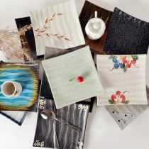 Hot 8 inch 10 inch square plate Japanese pastry plate Fish fillet plate High temperature ceramic Japanese and Korean tableware square water pattern plate