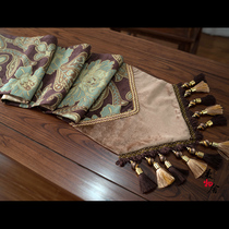 Villa model room table flag European and American style luxury style retro tablecloth coffee tablebanner