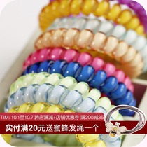 Korean jewelry telephone line Hairband hair cord rubber band floral headdress headwear hair accessories candy color simple tie hair rope women