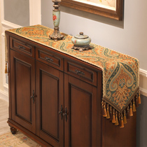 American table flag comeback light lavish style high-end luxury table cloth TV cabinet Gaib tea table strip decorated cloth bucket cabinet