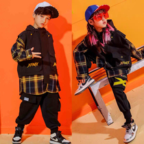 Childrens street dance tide suit Wang Yibo with vest vest tooling suit loose hip hop boy handsome performance suit