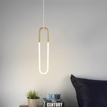 Nordic simple creative clothing store model room chandelier led restaurant bar bedside bedroom light luxury U-shaped small chandelier
