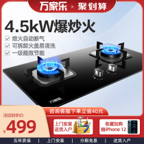 Macro Wanjiu K160B gas stove Embedded natural gas stove Double stove Gas stove Desktop household