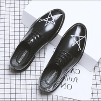 Shallow mouth ins leather shoes mens tide 2021 summer new business leisure mens wedding shoes inside hair stylist trendy shoes