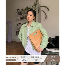 MSBEAST imported sheepskin leather jacket women short retro casual leather jacket 2021 New