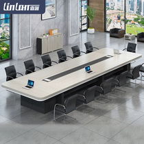 Office furniture simple modern large conference table negotiation table desk training table long table and chair combination