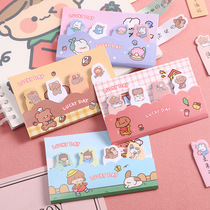 Cartoon Convenience Stickup Label Index Stickup Red Creativity Cartoon High Face Value Cute Extreme Breakdown Class Poo Sign Index Stickable for students Wind Girl Hearts Can Stick n Sticker Instructions Sticker