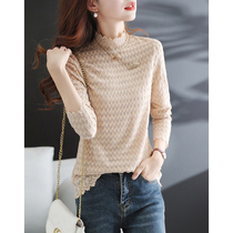 MOHOMO Mohan Yimei 2021 Winter new fashion Korean version of high collar basic Joker leisure exquisite base shirt