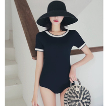 Vanliga spring ins net red short-sleeved conservative A-line skirt one-piece slim slim sexy resort spa swimsuit