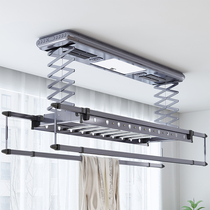 Electric clothes rack Intelligent drying remote control lifting household indoor balcony telescopic drying rod automatic drying machine