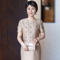 (Yuanluo) Summer wedding happy mother-in-law wedding gown with a noble dress and a dress for the wedding of a woman