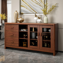Chinese Dining Side Cabinet Modern Minima Tea Water Cabinet Multifunction Bowl cabinet Composition Home Kitchen Disposal Cabinet Solid Wood Wine Cabinet