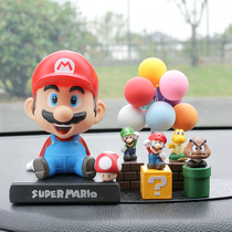 Mary Mario Bros cute car ornaments shaking head doll Car interior supplies jewelry creative net red female male