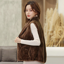 2022 New autumn and winter waistcoat Thickened Jacket Double Face Coral Suede Vest Warm Grip Flannel waistcoat waistcoat