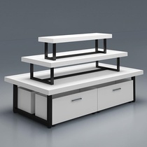 Running water table high and low display table stationery shop middle island cabinet running water table combined childrens clothes store middle island table shop flower shop