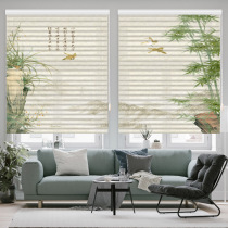 Shangri-La blinds Soft yarn curtains Roller blinds Blackout curtains Perforated-free living room bathroom waterproof blinds