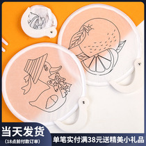 Blank fan children painting diy fan blank group fan hand-painted folded paper fan small folding fan handmade material