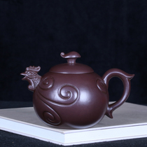 Taiwan reflux old teapot Yixing Purple sand famous early Gu Jingzhou handmade old purple clay chicken pot