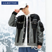 Lilbetter jacket mens super loose Ruffian coat Hip Hop Street gown mens Daddy denim coat tide