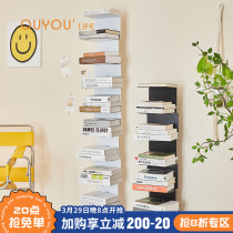 OUYOULIFE Nordic simple bookshelves FLOOR BEDROOMS IRON ART BOOKCASE MODERN MINIMA LIVING ROOM CONTAINING SHELVE