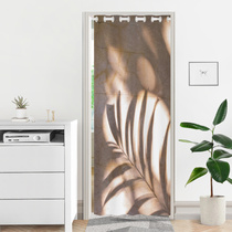 Light and shadow door curtain Partition curtain Free hole household bedroom shading curtain Air conditioning wind curtain kitchen 2021 summer custom