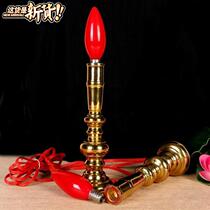 2021 Buddha LED for the Buddha lamp Guanyin lamp Guanyin lamp Electric candle lamp candle lamp candle 11 inch pure copper light body electric wax