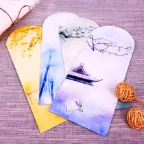 Ancient wind on the opening envelope eaves on the flower branches retro Chinese style classical letter raft creative hipster 5 pieces