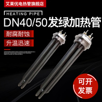 380v High power hair green electric heating tube DN50 heat-conducting oil tank heating tube 316L corrosion resistant electric heating tube stick