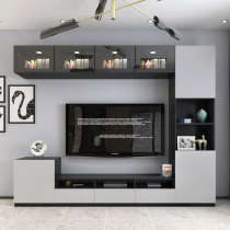 Living Room Glass TV Cabinet Modern Minima Small Household Type Hanging Wall Nordic Light Extravagant Upscale Wall-mounted Wall Cabinet Customised