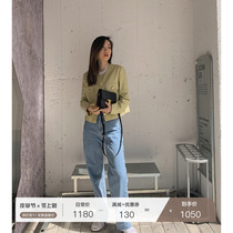 MSBEAST retro ji Jane imported sheep leather round neck short leather jacket Leather Jacket Women spring and autumn