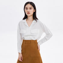 NOME Normie Home Womens Dress Long Sleeve Shirt Casual Temperament 100 Hitch Blouse Women Commuter Turn V Collar WGCQ3490