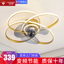 Diamond bedroom fan lamp New home lighter luxury Nordic simple chandelier fan YR in 2022