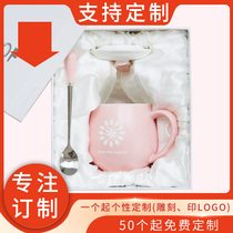 Creative ceramic cup Cute breakfast cup Personality cup Water cup Coffee cup Couple cup Mug with lid spoon customization