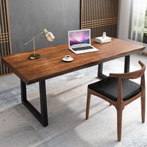 Solid Wood Computer Desk Desktop Home Electric Race Gaming Table Log Desk Custom Small Family desk brief