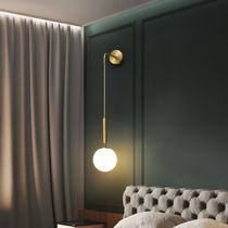 Nordic Headboard Wall Lamp Modern Minimalist Minimalist Creativity Light Lavish Luminaire Glass Ball Net Red Chandelia Bedroom headlights