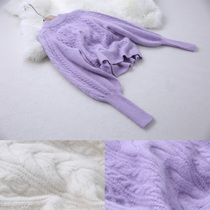 006 side 0924 elegant and exquisite retro full of alpaca thick three-dimensional Twisted Horseshoe loose sleeve sweater